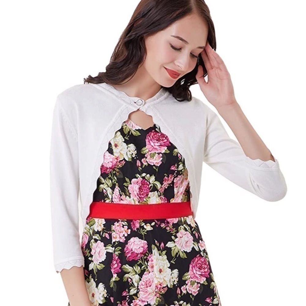 Grace Karin NWT Cardigan With Jeweled Button 3XL PETITE